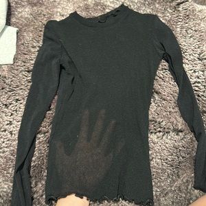 sheer black top